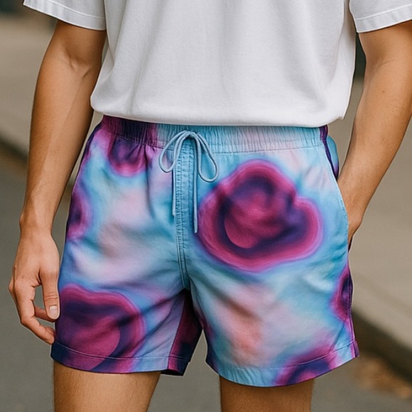 Surf Society colorful print swim shorts s - Picture 1 of 7